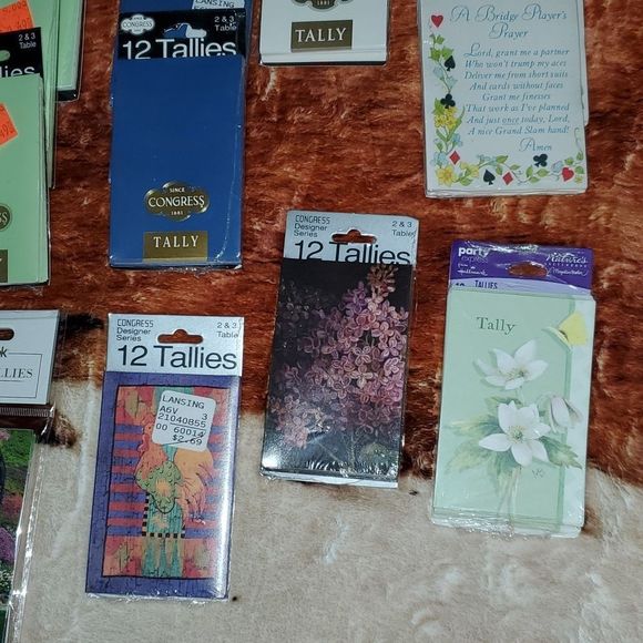 HUGE Lot of 196 Vintage Newer Bridge Tallies Congress Hallmark Springbok Caprice - Picture 4 of 10